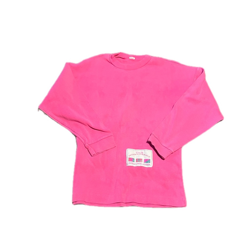 Club Internationale Hot Pink Sweatshirt Streetweart/Athleisure Women's Small 90s